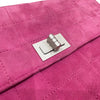 シャネル CHANEL 2.55チョコバーチェーンショルダー ピンク×シルバー金具 スエード レディース ショルダーバッグ