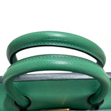 エルメス HERMES オータクロア32 〇W刻 グリーン ゴールド金具 クシュベル ユニセックス ハンドバッグ