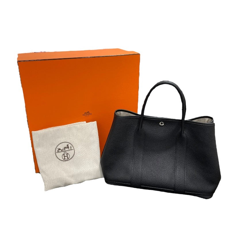 エルメス HERMES ガーデンパーティPM W刻印 ブラック シルバー金具 ネゴンダ ユニセックス トートバッグ