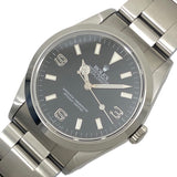 ロレックス ROLEX エクスプローラー1 ブラックアウト ホワイトレター N番 14270 ブラック SS メンズ 腕時計