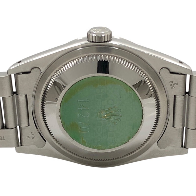 ロレックス ROLEX エクスプローラー1 ブラックアウト ホワイトレター N番 14270 ブラック SS メンズ 腕時計