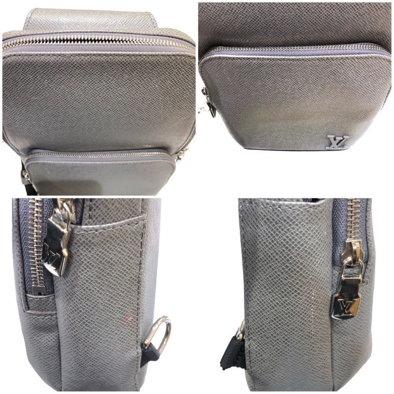 ルイ・ヴィトン LOUIS VUITTON アヴェニュ・スリングバッグ M30801 グレー カーフ タイガ メンズ ショルダーバッグ