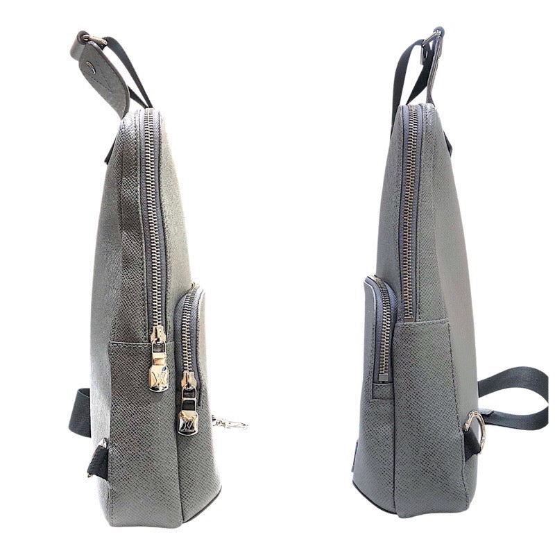 ルイ・ヴィトン LOUIS VUITTON アヴェニュ・スリングバッグ M30801 グレー カーフ タイガ メンズ ショルダーバッグ