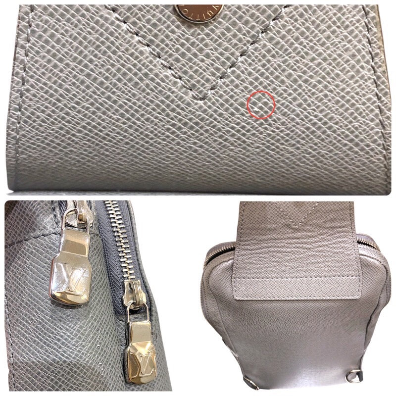 ルイ・ヴィトン LOUIS VUITTON アヴェニュ・スリングバッグ M30801 グレー カーフ タイガ メンズ ショルダーバッグ