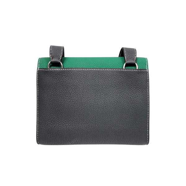 エルメス HERMES サックアデペッシュ21 B刻 グリミスティ×ヴェールヴェルティゴ×ジョーヌプッサン シルバー金具 トゴ レディース ショルダーバッグ