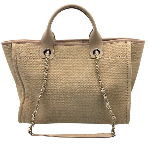 シャネル CHANEL ドーヴィルショッピングバッグ AS3351 ベージュ/GD金具 ミックスファイバー レディース ショルダーバッグ