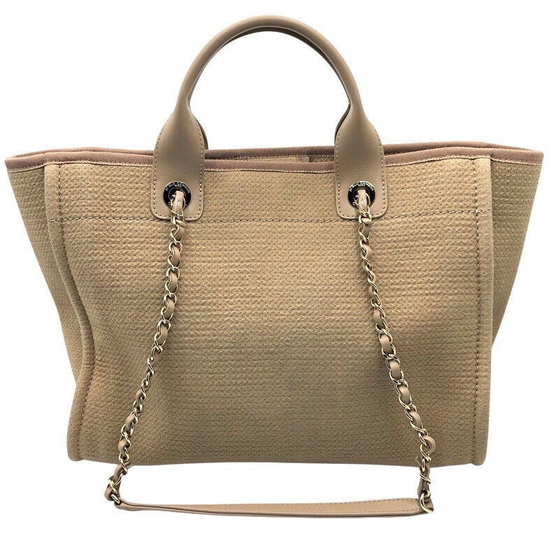 シャネル CHANEL ドーヴィルショッピングバッグ AS3351 ベージュ/GD金具 ミックスファイバー レディース ショルダーバッグ