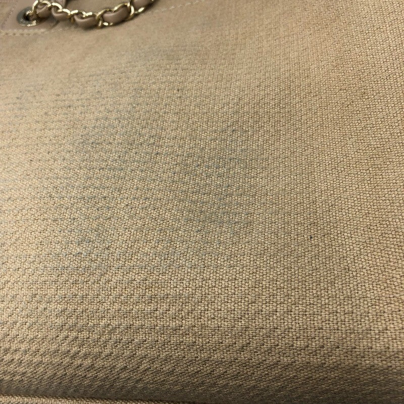 シャネル CHANEL ドーヴィルショッピングバッグ AS3351 ベージュ/GD金具 ミックスファイバー レディース ショルダーバッグ