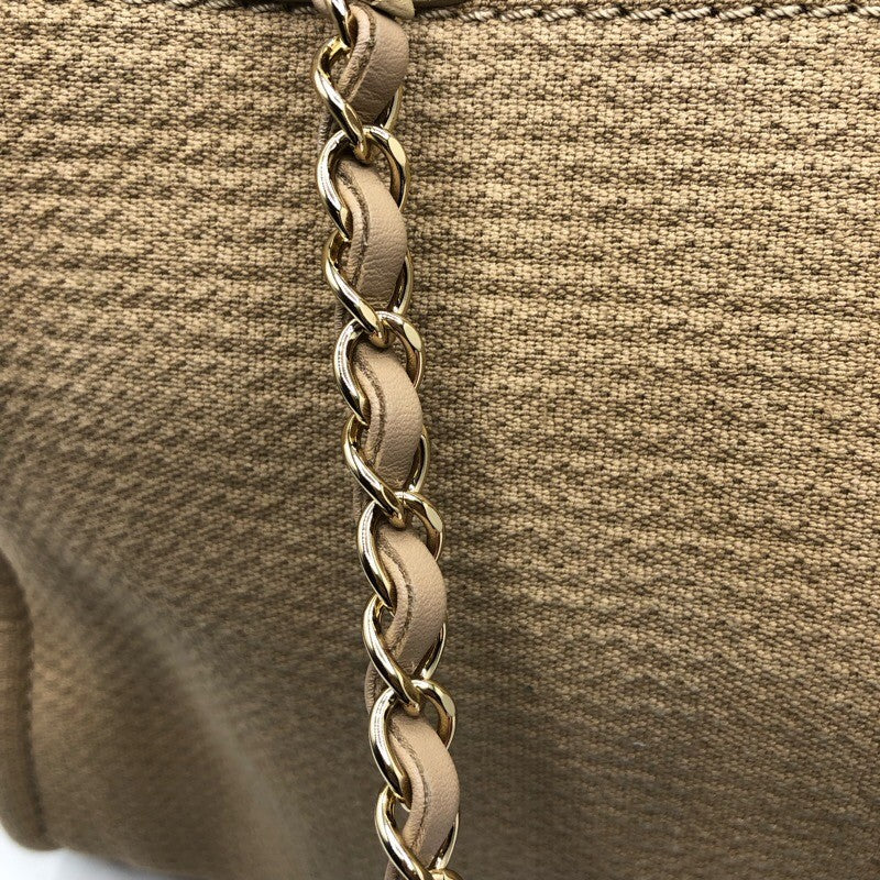 シャネル CHANEL ドーヴィルショッピングバッグ AS3351 ベージュ/GD金具 ミックスファイバー レディース ショルダーバッグ