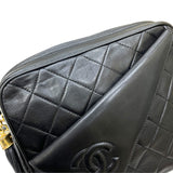 シャネル CHANEL マトラッセ フリンジ チェーンショルダーバッグ 0番台 ブラック ゴールド金具 ラムスキン レディース ショルダーバッグ
