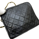 シャネル CHANEL マトラッセ フリンジ チェーンショルダーバッグ 0番台 ブラック ゴールド金具 ラムスキン レディース ショルダーバッグ