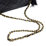 シャネル CHANEL マトラッセ フリンジ チェーンショルダーバッグ 0番台 ブラック ゴールド金具 ラムスキン レディース ショルダーバッグ