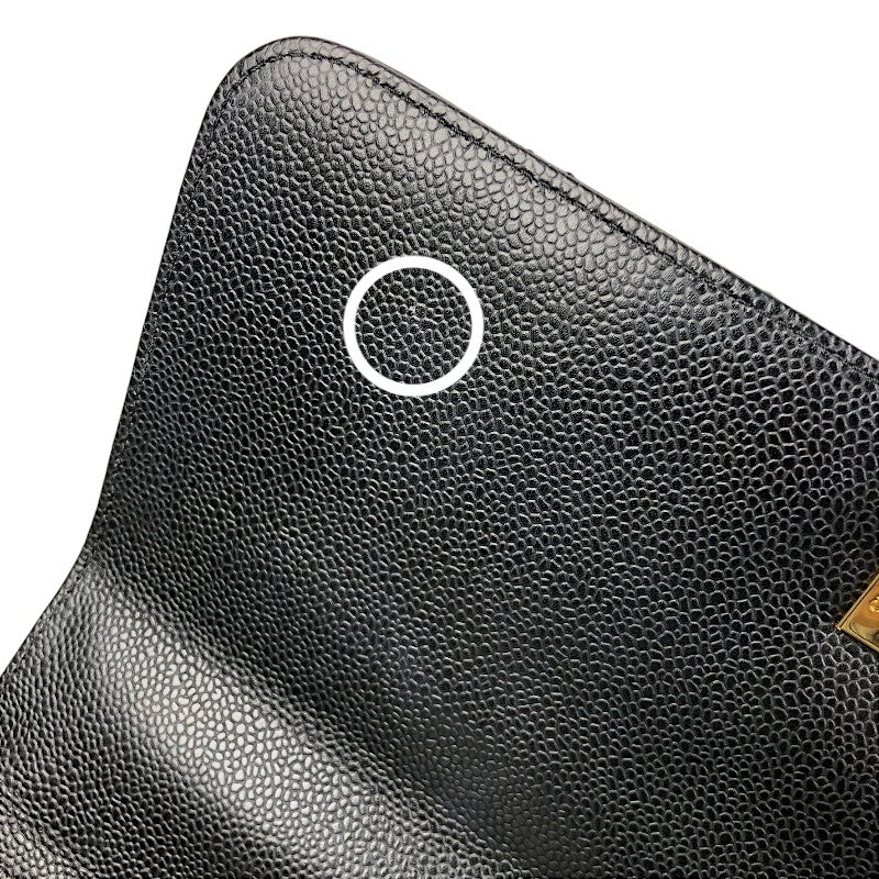 シャネル CHANEL マトラッセトップハンドルバッグ A12397 11番台 ブラック ゴールド金具 キャビアスキン レディース ハンドバッグ
