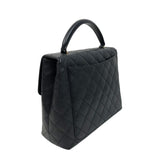 シャネル CHANEL マトラッセトップハンドルバッグ A12397 11番台 ブラック ゴールド金具 キャビアスキン レディース ハンドバッグ