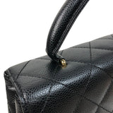 シャネル CHANEL マトラッセトップハンドルバッグ A12397 11番台 ブラック ゴールド金具 キャビアスキン レディース ハンドバッグ
