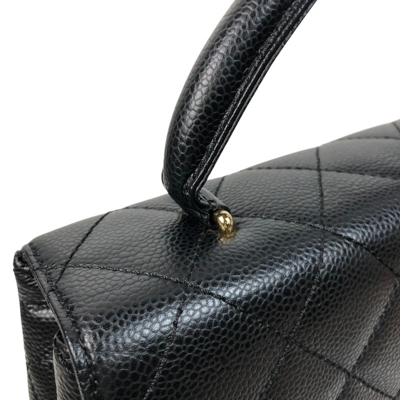 シャネル CHANEL マトラッセトップハンドルバッグ A12397 11番台 ブラック ゴールド金具 キャビアスキン レディース ハンドバッグ