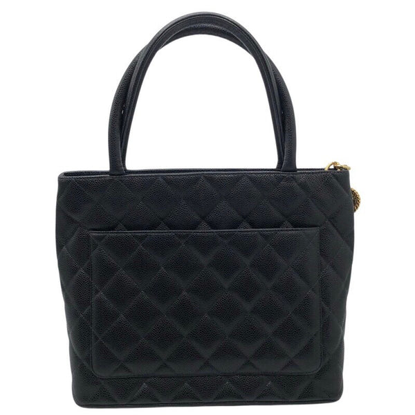 シャネル CHANEL 復刻トート A01804 ブラック/ゴールド金具 キャビアスキン レディース ハンドバッグ