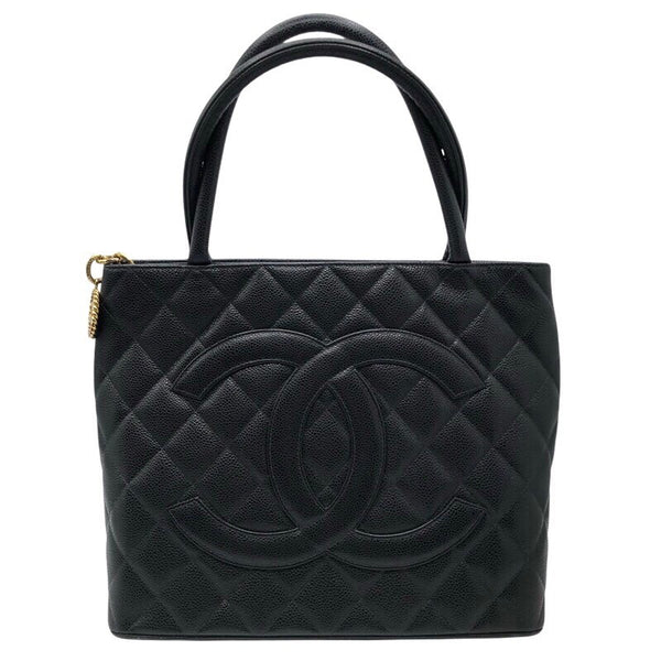 シャネル CHANEL 復刻トート A01804 ブラック/ゴールド金具 キャビアスキン レディース ハンドバッグ