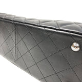 シャネル CHANEL マトラッセラージショッピングバッグ 23番台 ブラック シルバー金具 ラムスキン レディース トートバッグ