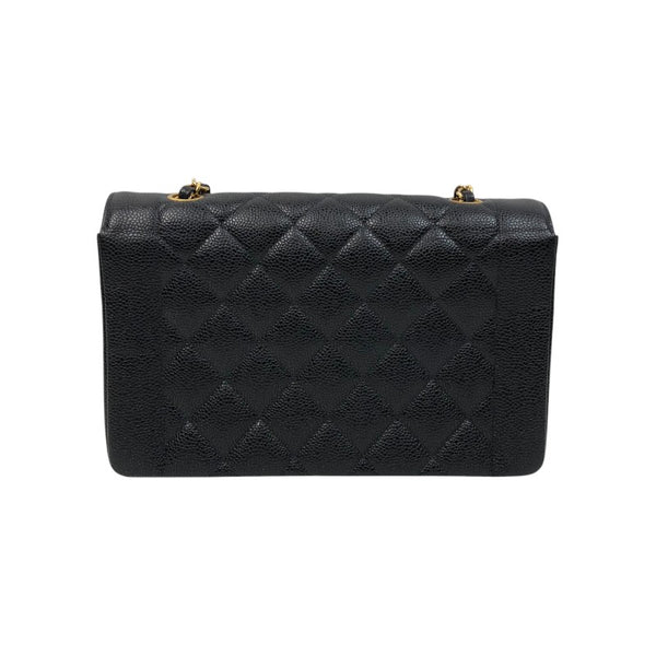 シャネル CHANEL ダイアナ25 A01165 3番台 ブラック ゴールド金具 キャビアスキン レディース ショルダーバッグ