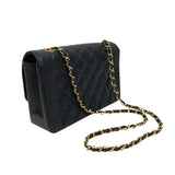 シャネル CHANEL ダイアナ25 A01165 3番台 ブラック ゴールド金具 キャビアスキン レディース ショルダーバッグ