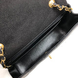 シャネル CHANEL ダイアナ25 A01165 3番台 ブラック ゴールド金具 キャビアスキン レディース ショルダーバッグ