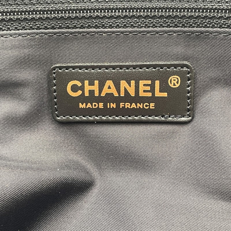 シャネル CHANEL ニュートラベルライントートPM A20457 ブラック ナイロンジャガード レディース ハンドバッグ