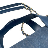 シャネル CHANEL マトラッセ 2Way ハンドバッグ A93559 ネイビー カーフ・デニム レディース ハンドバッグ