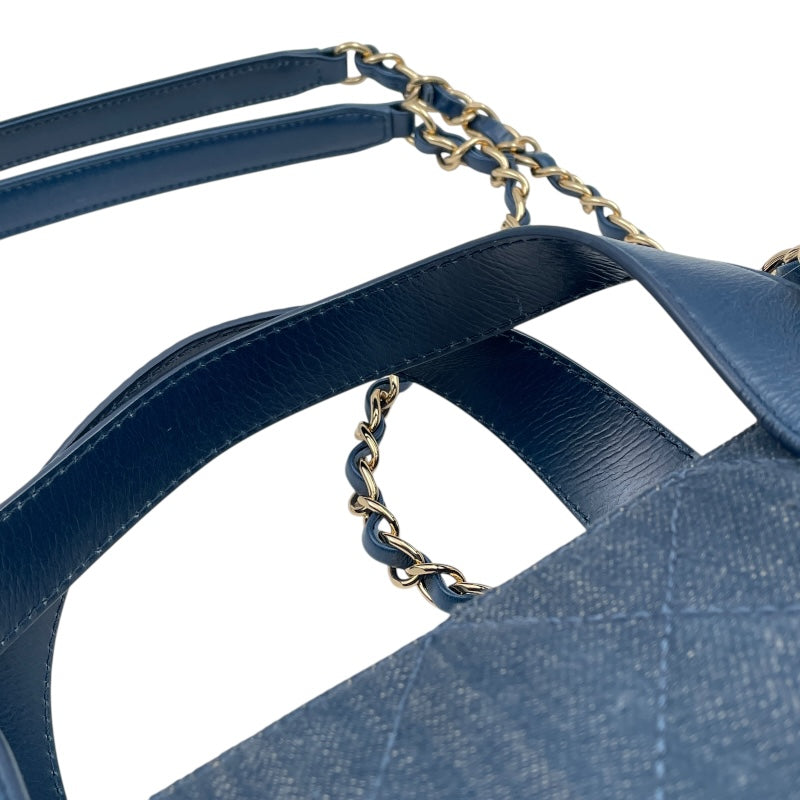 シャネル CHANEL マトラッセ 2Way ハンドバッグ A93559 ネイビー カーフ・デニム レディース ハンドバッグ