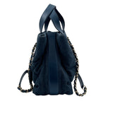 シャネル CHANEL マトラッセ 2Way ハンドバッグ A93559 ネイビー カーフ・デニム レディース ハンドバッグ
