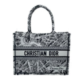 クリスチャン・ディオール Christian Dior ブックトート ミディアム M1296ZOMP ホワイト コットン レディース ハンドバッグ