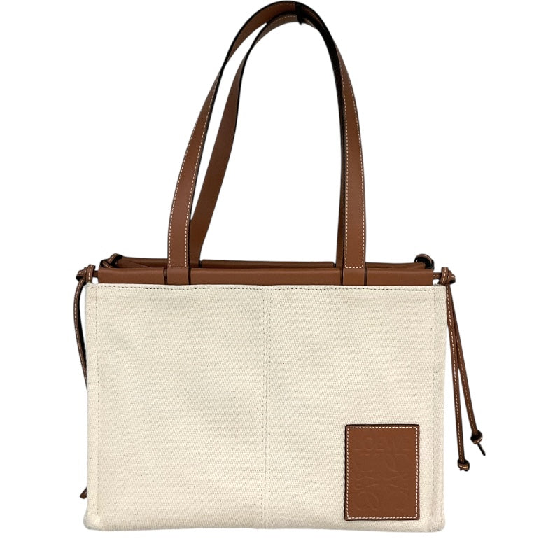 ロエベ LOEWE クッショントートスモール 330 02AA93 ベージュ/ブラウン キャンバス・カーフ レディース トートバッグ