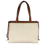 ロエベ LOEWE クッショントートスモール 330 02AA93 ベージュ/ブラウン キャンバス・カーフ レディース トートバッグ
