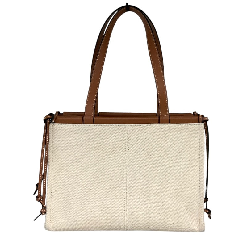 ロエベ LOEWE クッショントートスモール 330 02AA93 ベージュ/ブラウン キャンバス・カーフ レディース トートバッグ