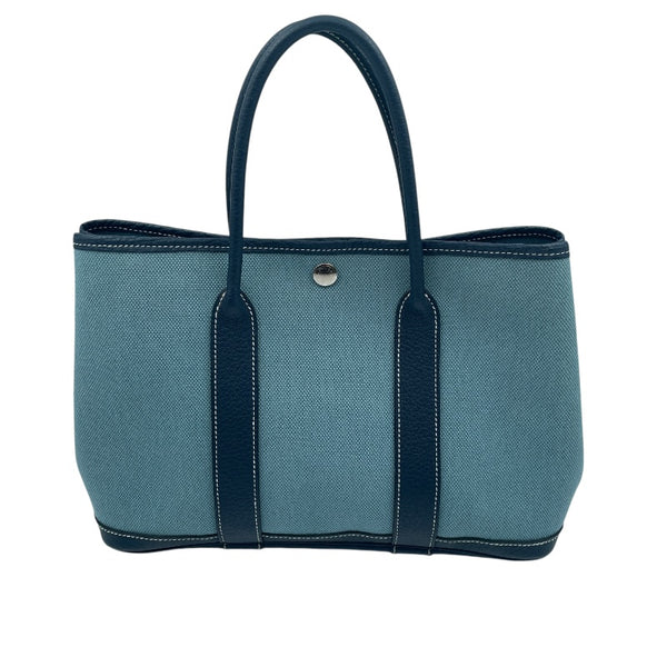エルメス HERMES ガーデンパーティTPM □O刻 ブルー ネゴンダ レディース ハンドバッグ