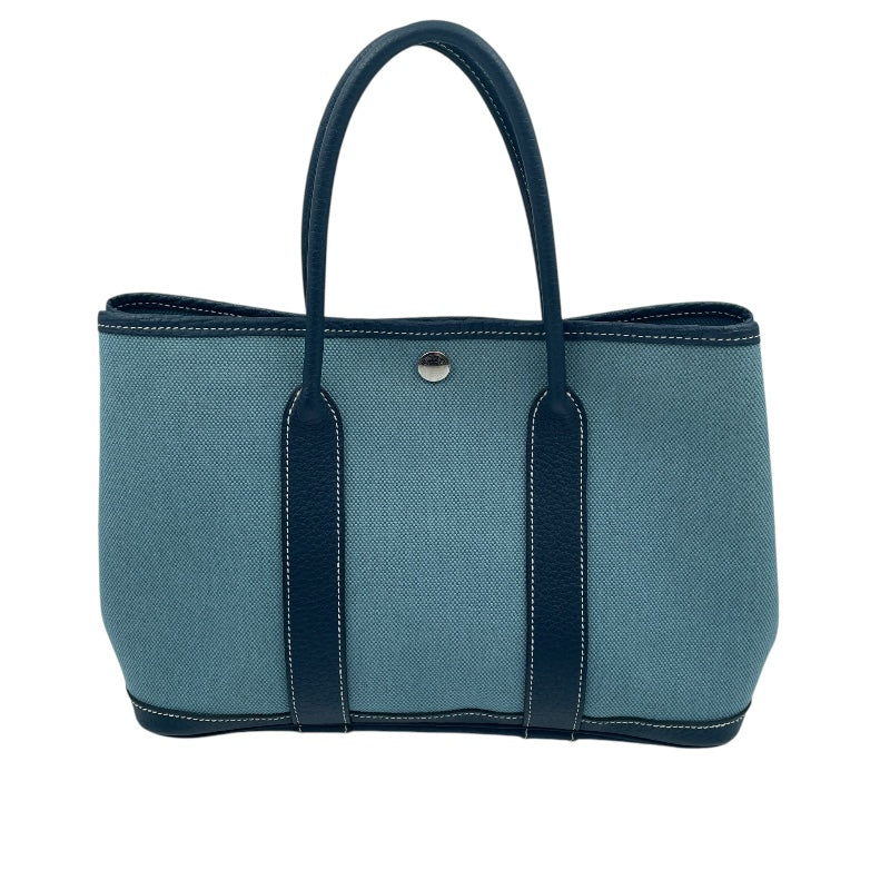 エルメス HERMES ガーデンパーティTPM □O刻 ブルー ネゴンダ レディース ハンドバッグ