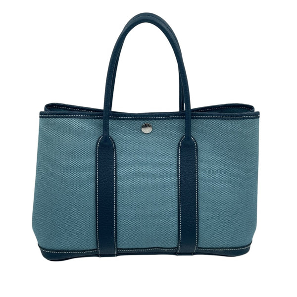 エルメス HERMES ガーデンパーティTPM □O刻 ブルー ネゴンダ レディース ハンドバッグ