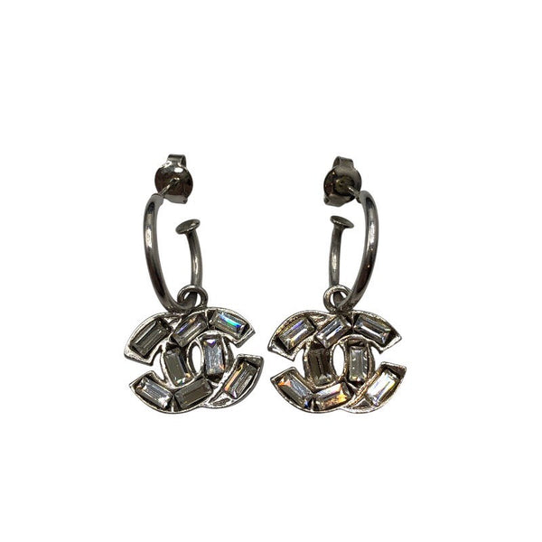シャネル CHANEL ココマーク フープピアス メタル/ストラス ジュエリー