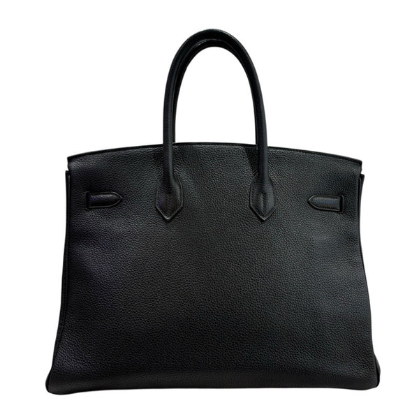 エルメス HERMES バーキン35 □O刻 ブラック シルバー トゴ レディース ハンドバッグ