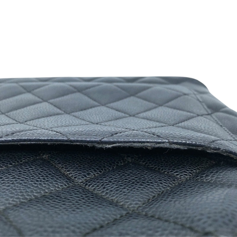 シャネル CHANEL 復刻トート A01804 ブラック　シルバー金具 キャビアスキン レディース ハンドバッグ