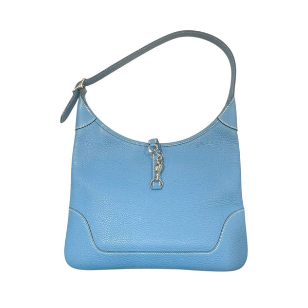 エルメス HERMES トリム31 □H刻 ブルージーン　シルバー金具 トリヨン レディース ショルダーバッグ