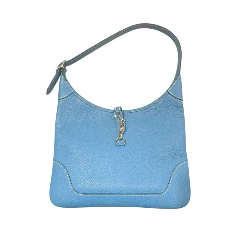 エルメス HERMES トリム31 □H刻 ブルージーン　シルバー金具 トリヨン レディース ショルダーバッグ