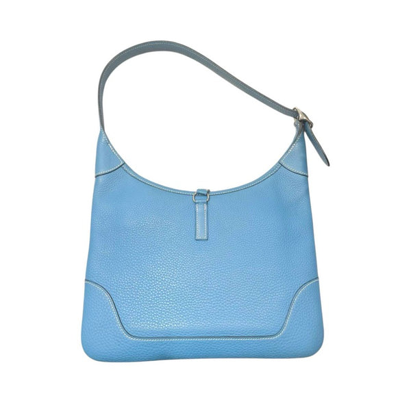 エルメス HERMES トリム31 □H刻 ブルージーン　シルバー金具 トリヨン レディース ショルダーバッグ