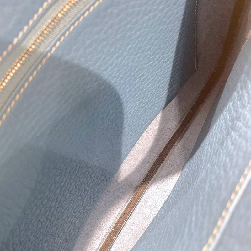 エルメス HERMES トリム31 □H刻 ブルージーン　シルバー金具 トリヨン レディース ショルダーバッグ