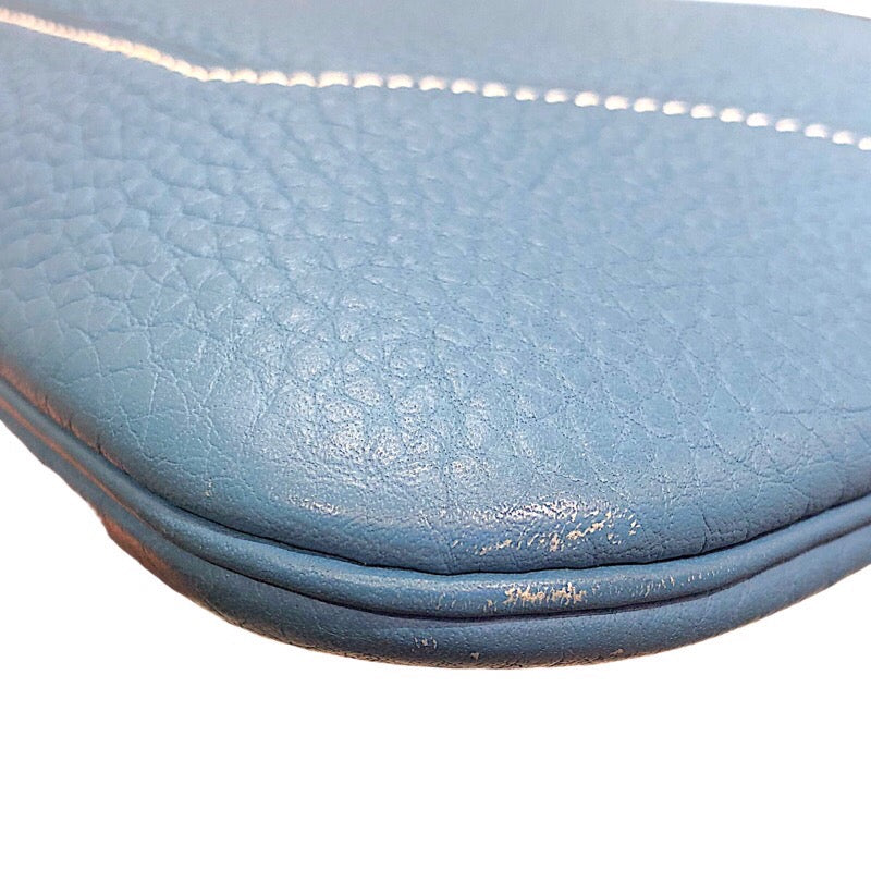 エルメス HERMES トリム31 □H刻 ブルージーン　シルバー金具 トリヨン レディース ショルダーバッグ