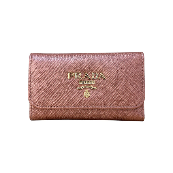 プラダ PRADA 6連キーケース ピンクゴールド サフィアーノ レディース キーケース