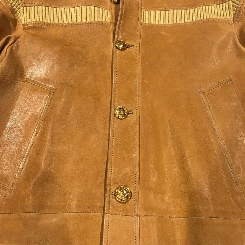 グッチ GUCCI ラムレザーロングコート 44 615168 キャメル ラムレザー メンズ その他アウター