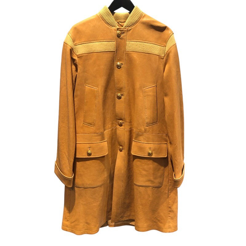 グッチ GUCCI ラムレザーロングコート 44 615168 キャメル ラムレザー メンズ その他アウター