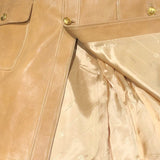 グッチ GUCCI ラムレザーロングコート 44 615168 キャメル ラムレザー メンズ その他アウター