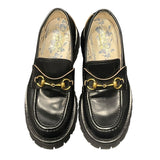 グッチ GUCCI ホースビットボリューム ソールローファー 576334 ブラック レザー メンズ ローファー